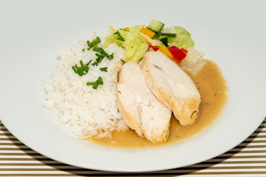 Citrónové kuře s bylinkami, rýže, salát * 1