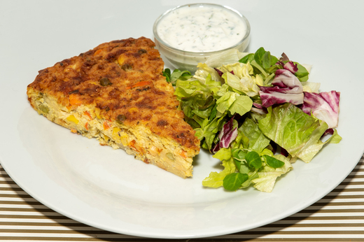 Jáhlovo-zeleninový koláč se sýrem * 3,7,9