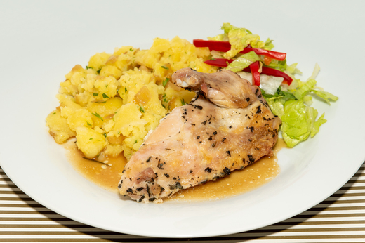 Pečené kuřecí prso supreme, šť. brambory * 1